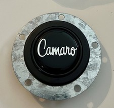 Grant 5661 Horn Button - Camaro Logo - Plastic - Black Silver - Grant