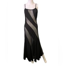 Frederick's of Hollywood Vintage Women's Size 3X Black and Mesh Slip Night Gown