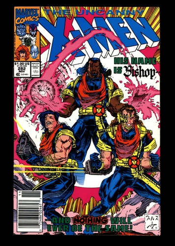 Uncanny X-Men #282  (Newsstand) VF+ (8.5) WP Marvel Comics 1991 1st Bishop v1