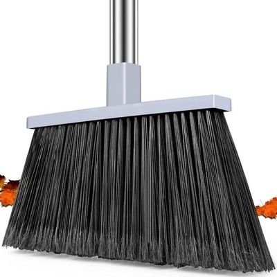 Outdoor Broom for Floor Cleaning with 58 Inch Long Stainless Steel Handle Hard