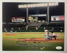 Tony Gwynn Signed Autograph 8x10 Photo 1st Hit San Diego Padres JSA Auto HOF