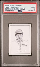 1950 Callahan Hall Of Fame Harry Heilmann Complete Black Frame PSA 9