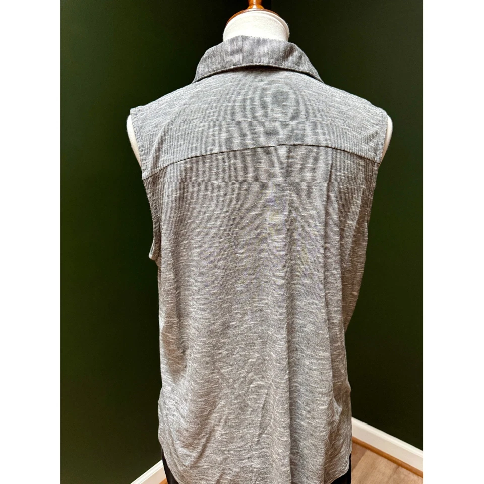 Y2K выцветший славы без рукавов рубашка с воротником верхний женский размер XL - Изображение 4 из 4