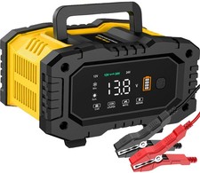 10-Amp Car Battery Charger, 12V and 24V LiFePO4/Lead-Acid AGM/Gel/SLA.. 