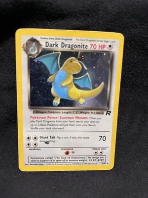 *INK SMUDGE ERROR CARD* Dark Dragonite 5/82 Team Rocket Holo Rare