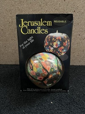 The Original Jerusalem Glowing Candle boxed, BNI Light Of Your Life - Handmade 