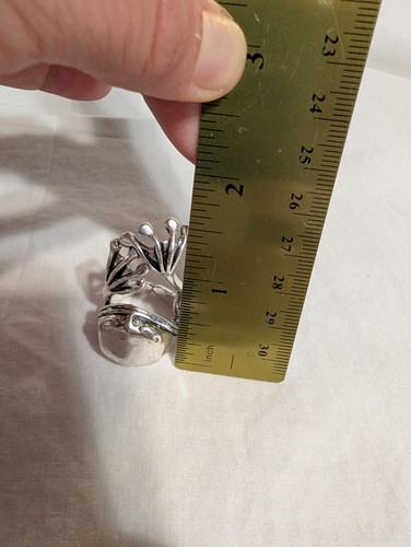 Silver Tone Frog Prince Fairytale Adjustable Ring – Tree Frog Design Size 8 - Picture 15 of 18