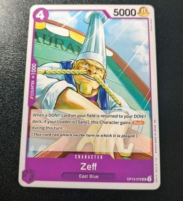 One Piece CCG Roronoa Zeff Legacy Of The Master UC OP12-072 NM