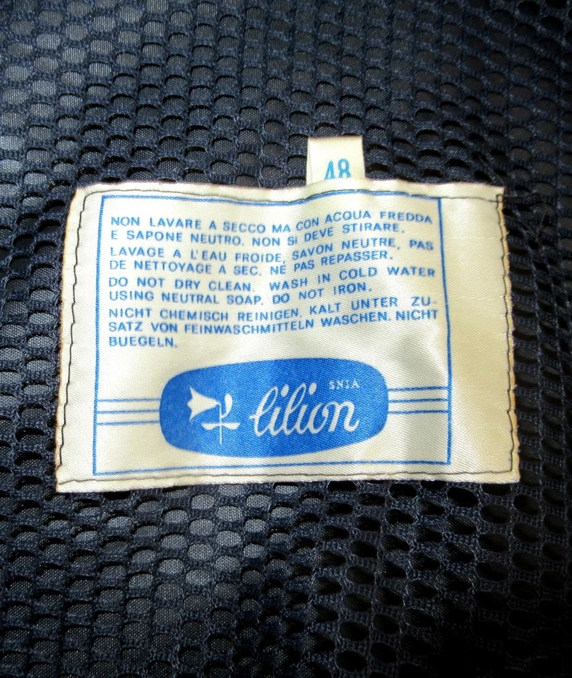 BLAUER REGENMANTEL - RAINCOAT - NYLON - VINTAGE - LILION - GR. 48 - Bild 4 von 4