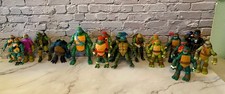 18 Vintage Teenage Mutant Ninja Turtles Action Figures Mixed Lot