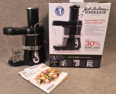 Jack LaLanne Power Juicer Express MT-1020 Black 10th Anniversary Open Box Tested