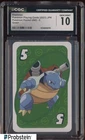 2021 Pokemon Japanese Playing Cards Pocket UNO Green Blastoise CGC 10 GEM MINT