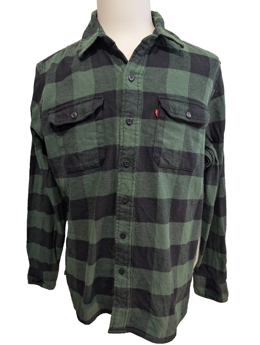 Chemise classique à manches courtes boutonnée à rayures vertes et