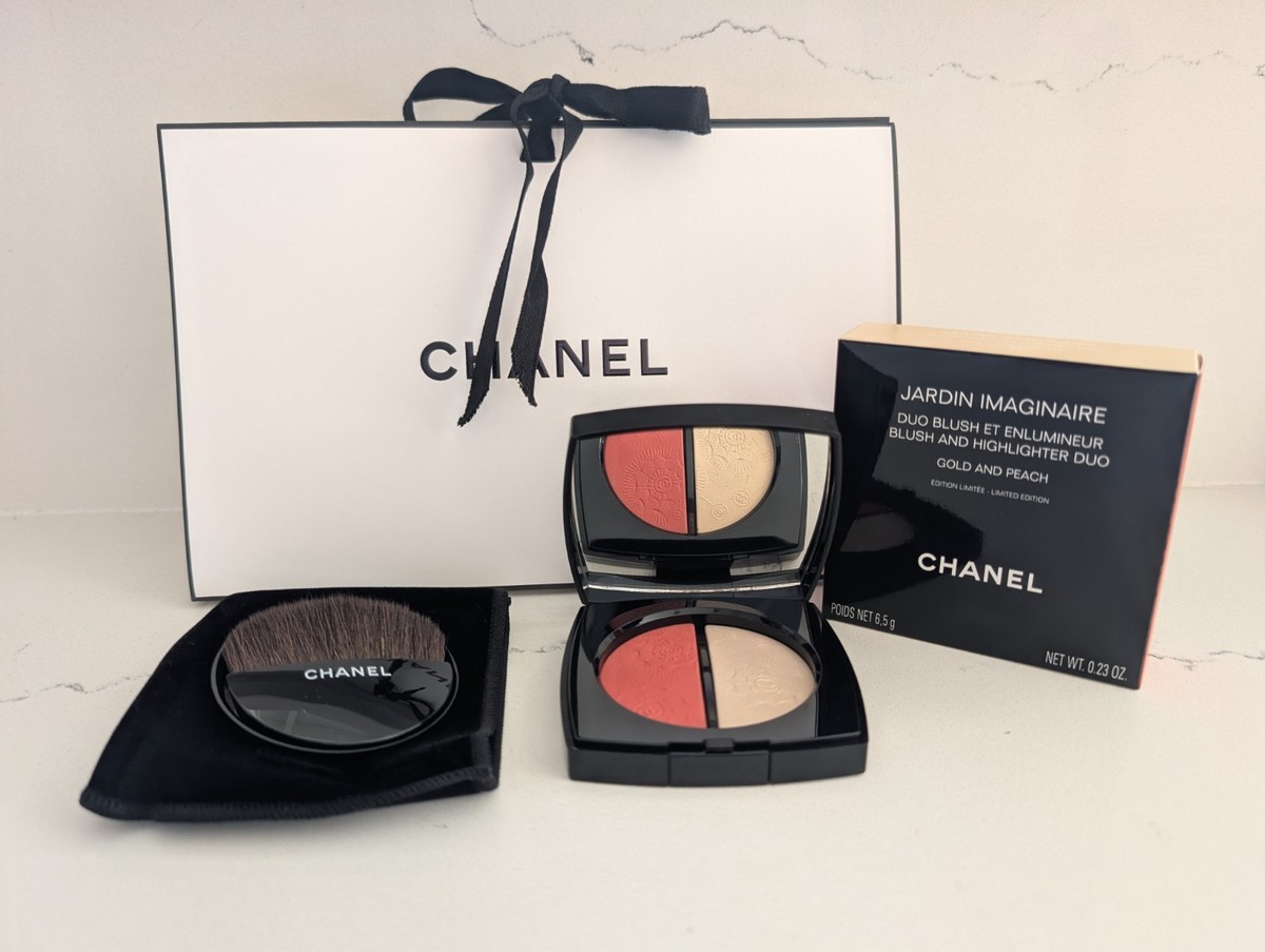 CHANEL JARDIN IMAGINAIRE デュオチーク NIB Chanel JARDIN IMAGINAIRE Blush and Highlighter Duo Gold and