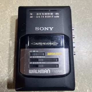 Sony Walkman WM AF50 FM/AM Radio Cassette Player Mega Bass Auto Reverse Black