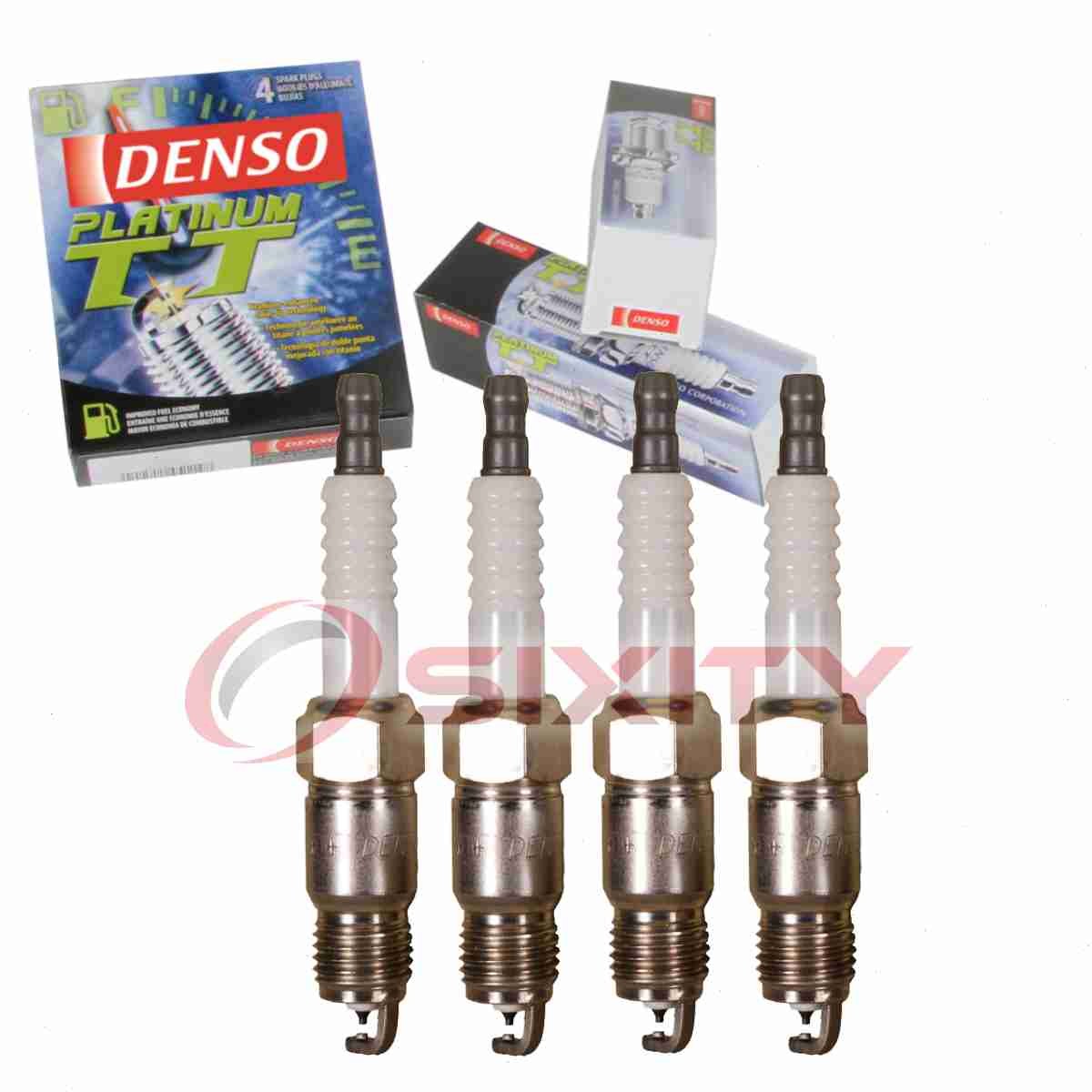 4 pc Denso Platinum TT Spark Plugs for 1982-1992 Oldsmobile Cutlass Ciera vp
