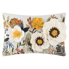 3D Flower Throw Pillow Cover Decorative Colorful Print Floral Pillow Case Rec...