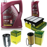 MANN-FILTER Inspektionspaket 6L Mannol Energy Combi Ll 5W-30 FüR Hyundai I30