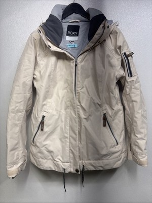 Roxy Meade Jacket Women's Large Snowboard Ski Jacket Cream #Z2C