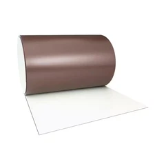 14 In. X 50 Ft. Royal Brown over Birch White Aluminum Trim Coil