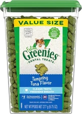 Greenies Feline Adult Dental Cat Treats, 9.75 Ounce (Pack of 1), Tuna 