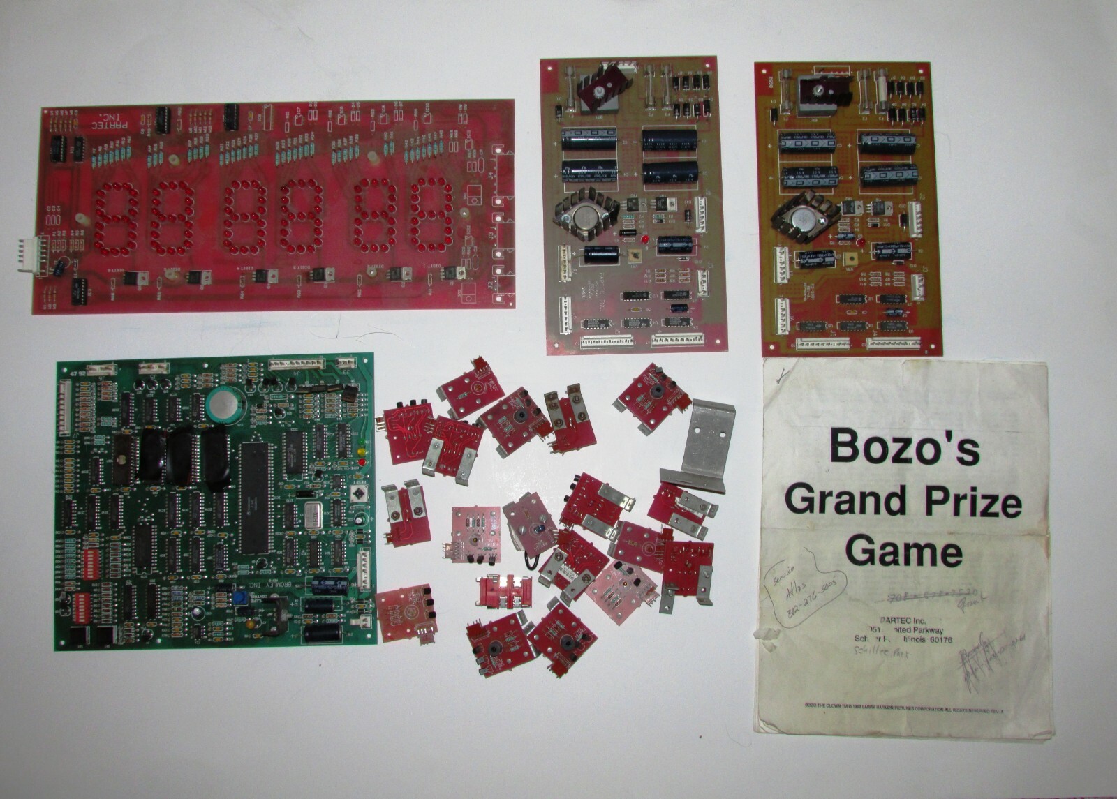 Bozo The Clown Grand Prize Game Partec arcade pcb board schematic manual |  eBay