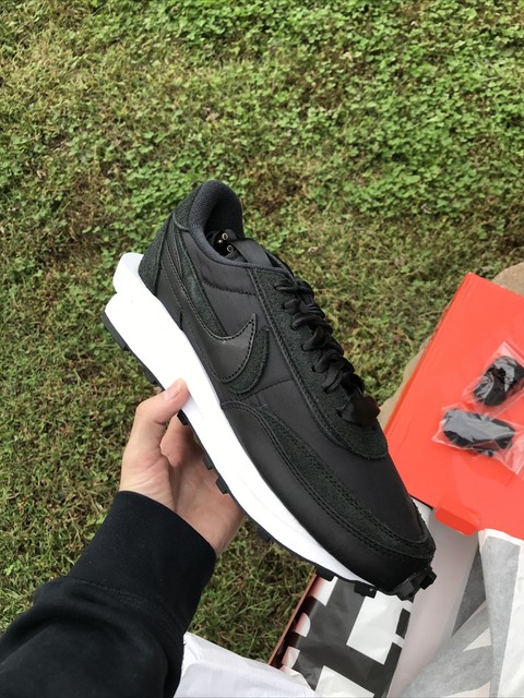 sacai x nike ld waffle black nylon