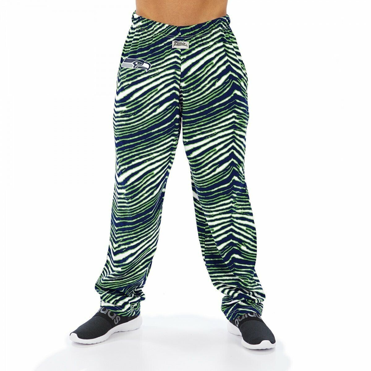 NWT Zubaz Seattle Seahawks Mens 90s Retro Zebra Stripe Pants