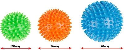 RHEME Spiky Massage Balls - Set of 3 - Hedgehog Balls for Self Massage Hard Balls
