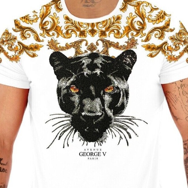 VERSACE｜ (Panther Logo T-Shirt (78GAHS02CJ00S 899)) VERSACE｜ (Panther Logo T-Shirt (78GAHS02CJ00S 899