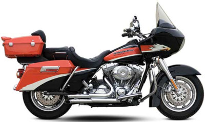 Bagger Nation Chrome Buzzsaw Pipes by Paughco USA Harley FLH Touring  1993-15