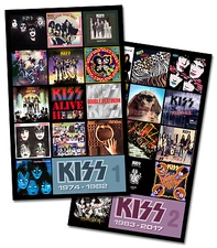 KISS twin pack magnet set (two 3.75" x 4.75" discography magnets) paul ace gene