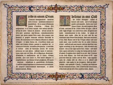 THE NICENE CREED in ENGLISH & LATIN Christian PRINT  8" x 10" ready to be framed