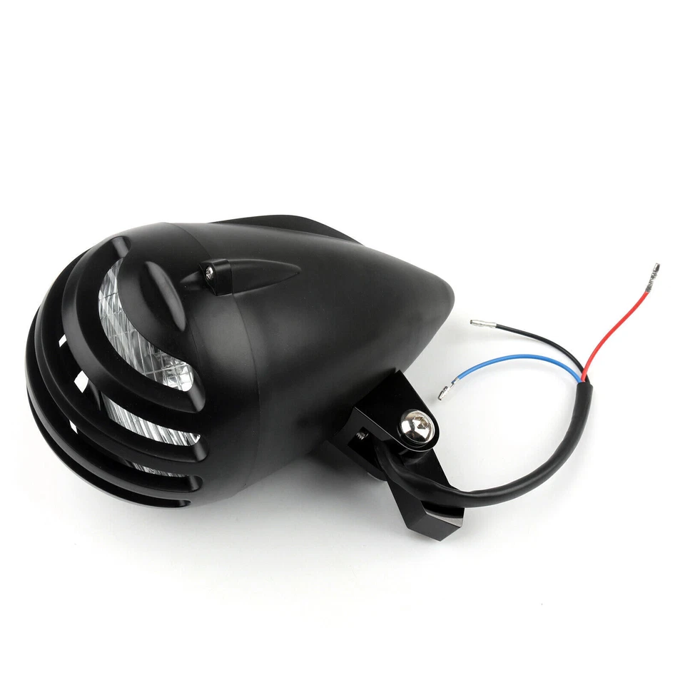 5 1/2" Motorcycle Black Bullet Headlight Lamp For Bobber Chopper Custom Metric - Изображение 2 из 4