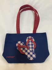 Longaberger Tote Bag - red and blue with flip flop accents