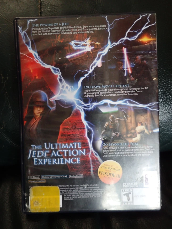 Star wars Episode III Revenge of the Sith (Sony Playstation 2 PS2) Complete - Image 2 of 3