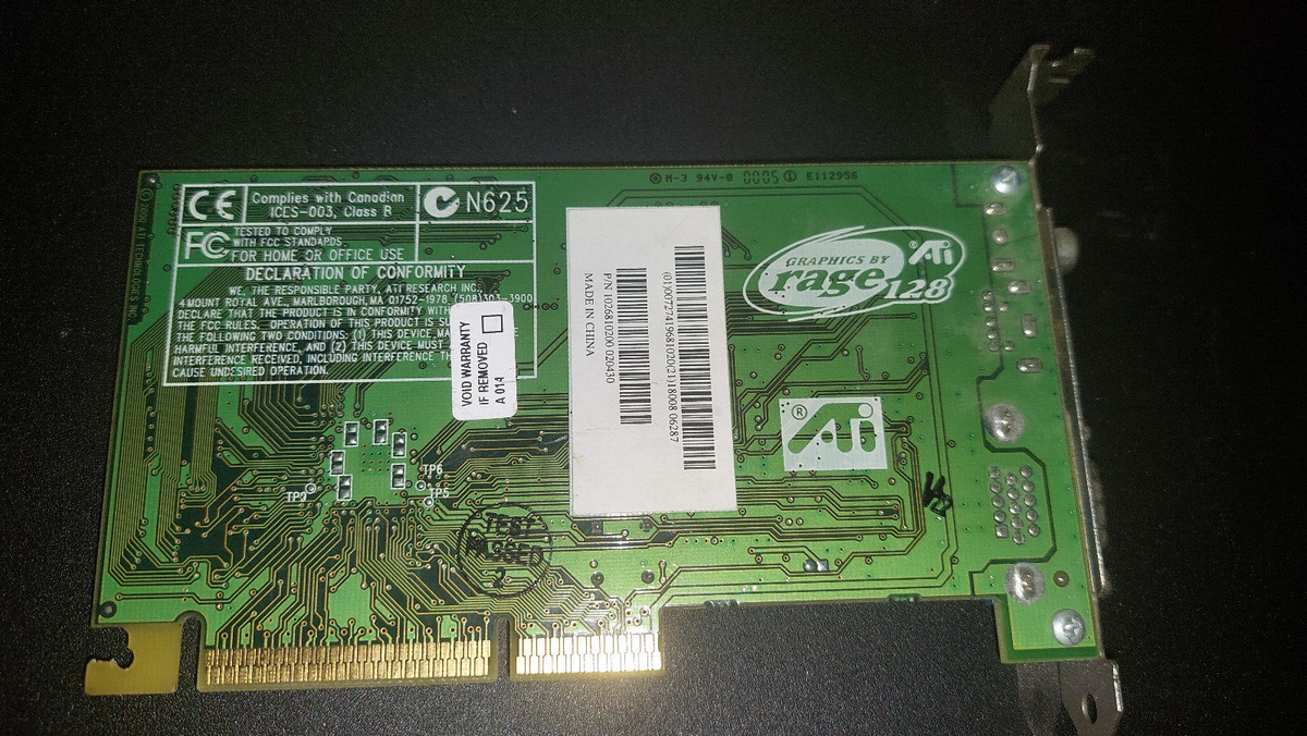 Carte Graphique ATI Rage Xpert 2000 32Mo AGP 2X - Vintage Pour PC Rétro