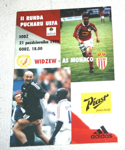 TICKET WIDZEW LODZ v MONACO france 1999 uefa Cup football