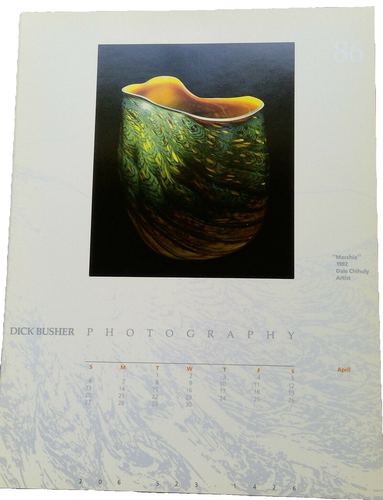 vintage Dick Busher Photography Calendar featuring Dale Chihuly art glass 9"x12" - Picture 4 of 9