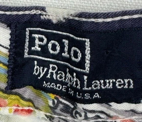 VTG Polo Ralph Lauren 1980's Men's Ocean Vacation Pleated Shorts • Size 38 - Image 3 of 4