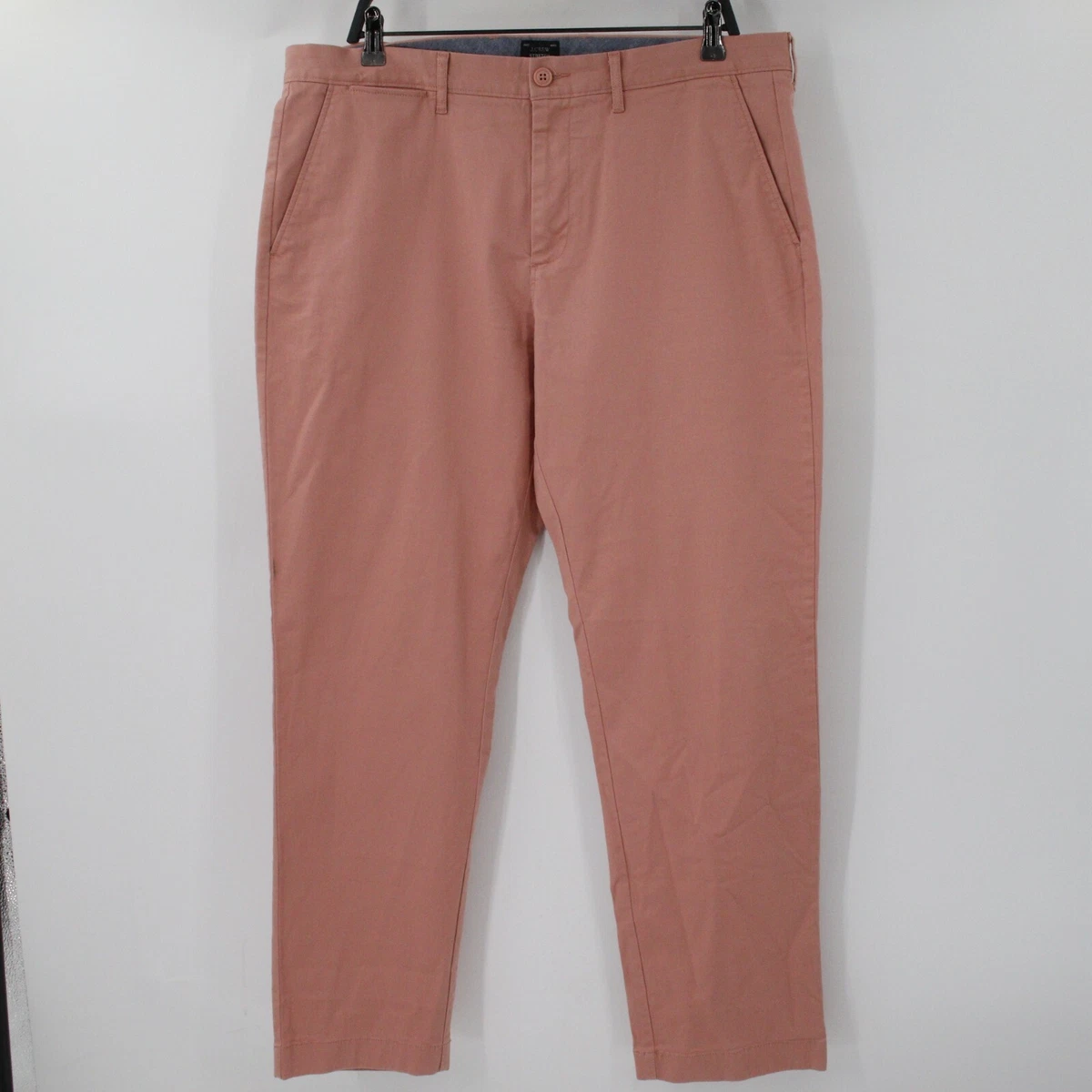 Pantalon Chino J.Crew Homme 30x32 Beige Stretch, Slim Droit, Décontracté (E1589)