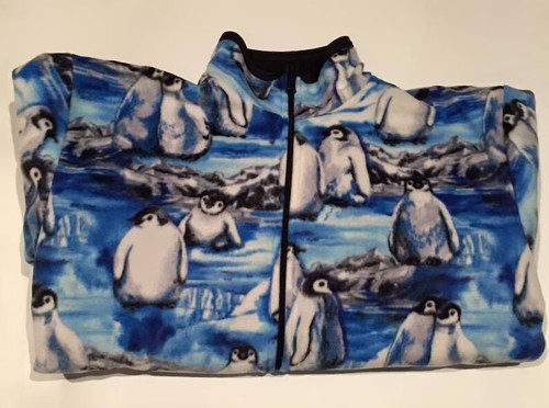 ZooFleece Emperor King Penguins Fleece Jacket Winter Skiing Happy Feet S-3X - Picture 2 of 4