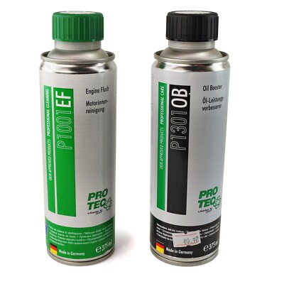PROTEC Engine Flush Motorinnenreinigung + Öl-Leistungsverbesserer 2x 375 ml