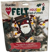 Bucilla Felt Holiday Creations Santa Face 18" Stocking Kit DIY Christmas Crafts