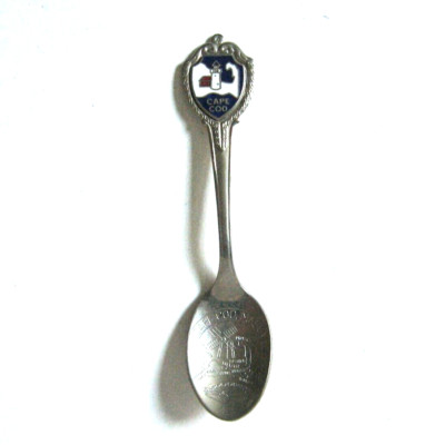 Cape Cod Massachusetts Collector Souvenir Spoon Lighthouse Windmill Map