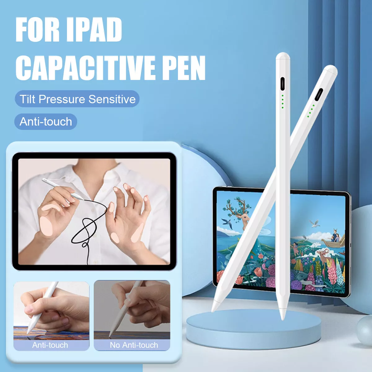 For Apple Stylus Pencil iPad 10/9/8/7/6th Gen Air 5/4/3 iPad Pro 2018-2024 Pen For Apple Stylus Pencil iPad 10/9/8/7/6th Gen Air 5/4/3 iPad Pro 2018-2024 Pen