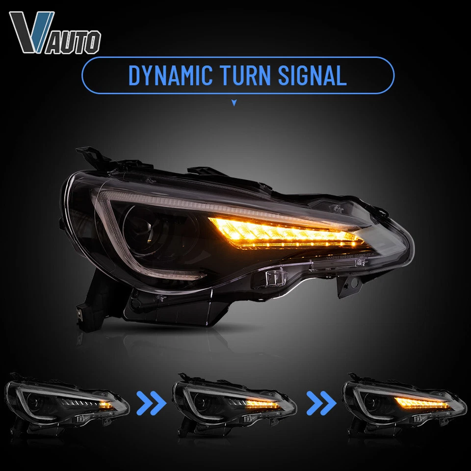 VLAND LED Headlights Sequential For Toyota 86/Scion FRS/Subaru BRZ +Tail Lights - Image 3 of 4