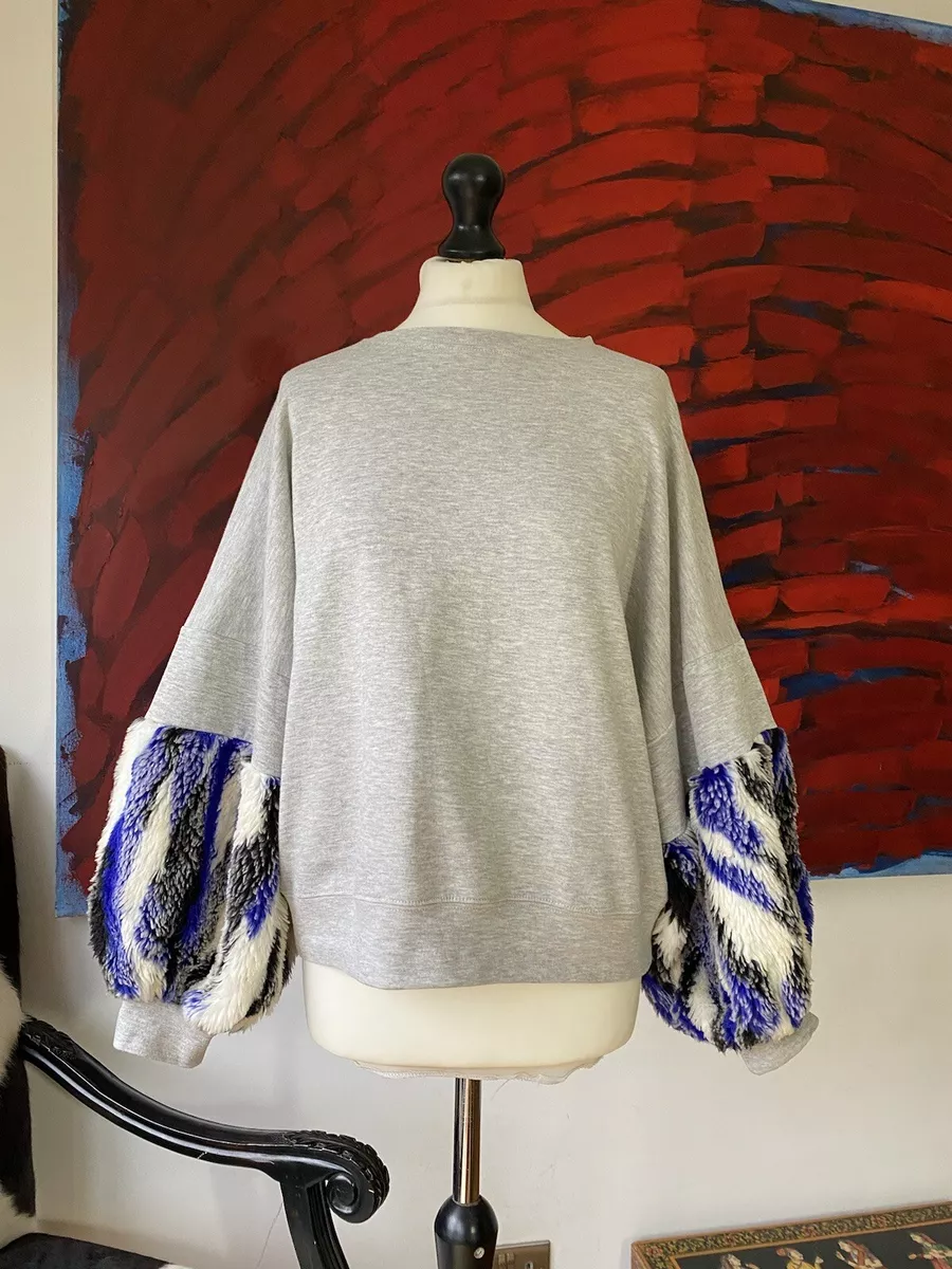 Fur sleeve sweater best sale zara