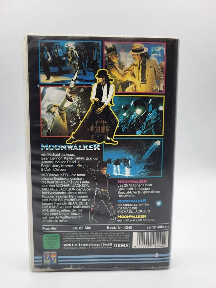 Michael Jackson VHS Moonwalker Videokassette VPS Vintage - Bild 3 von 4