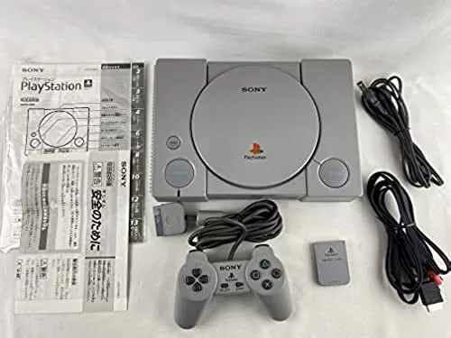 Sony Playstation 1 PS1 Gray Original japan + 4 games Tested Working  SCPH-5502.